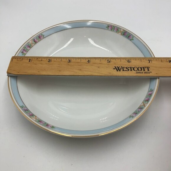 Vintage Meito China Made in Japan Set of 4 Soup Bowl Gold Trim Floral Pattern - Picture 13 of 14